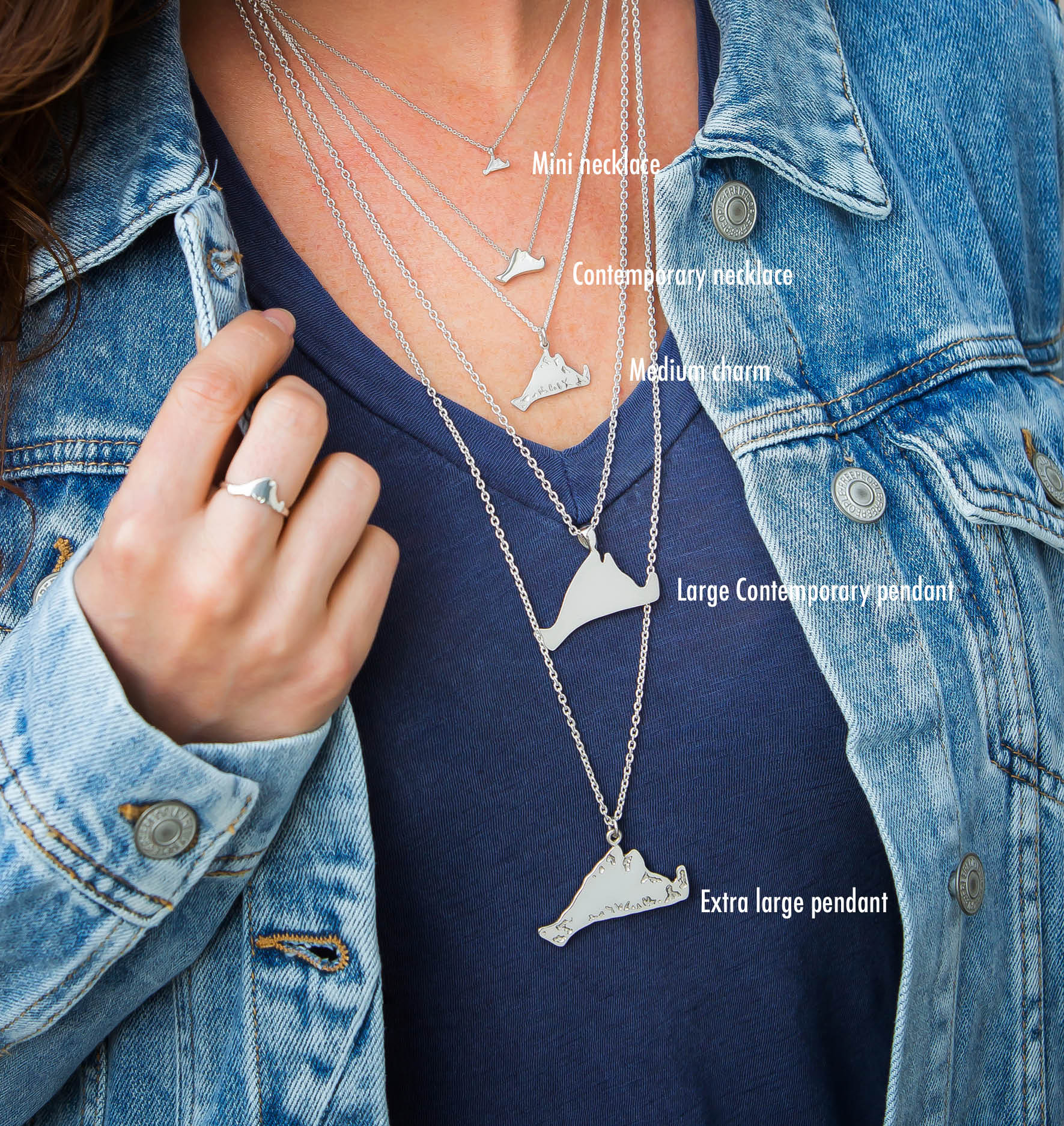 Mini Martha's Vineyard necklace SS MINI ISLAND - CB Stark Jewelers