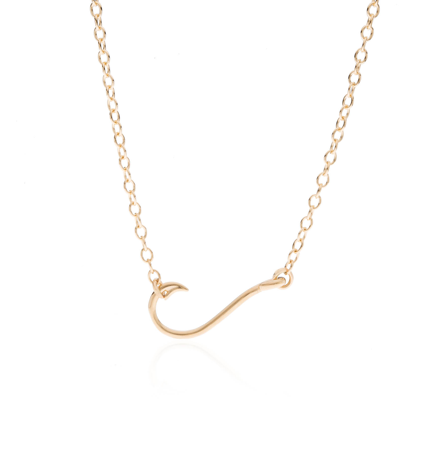Fish Hook Necklace FISH HOOK NECKLACE 14K - CB Stark Jewelers