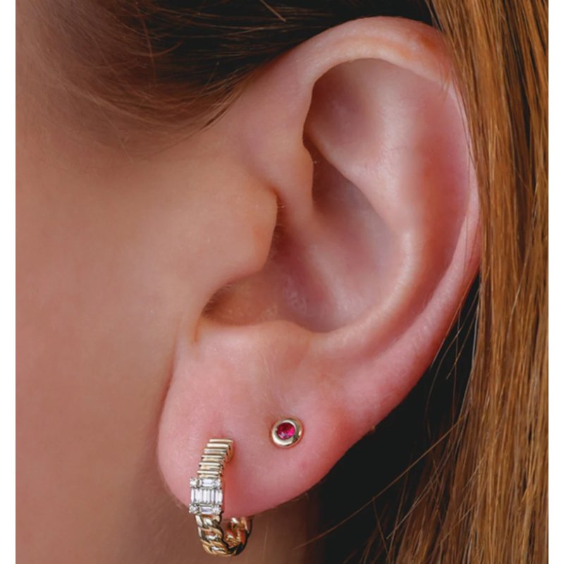 Ruby Bezel Earrings SC55026469 - CB Stark Jewelers