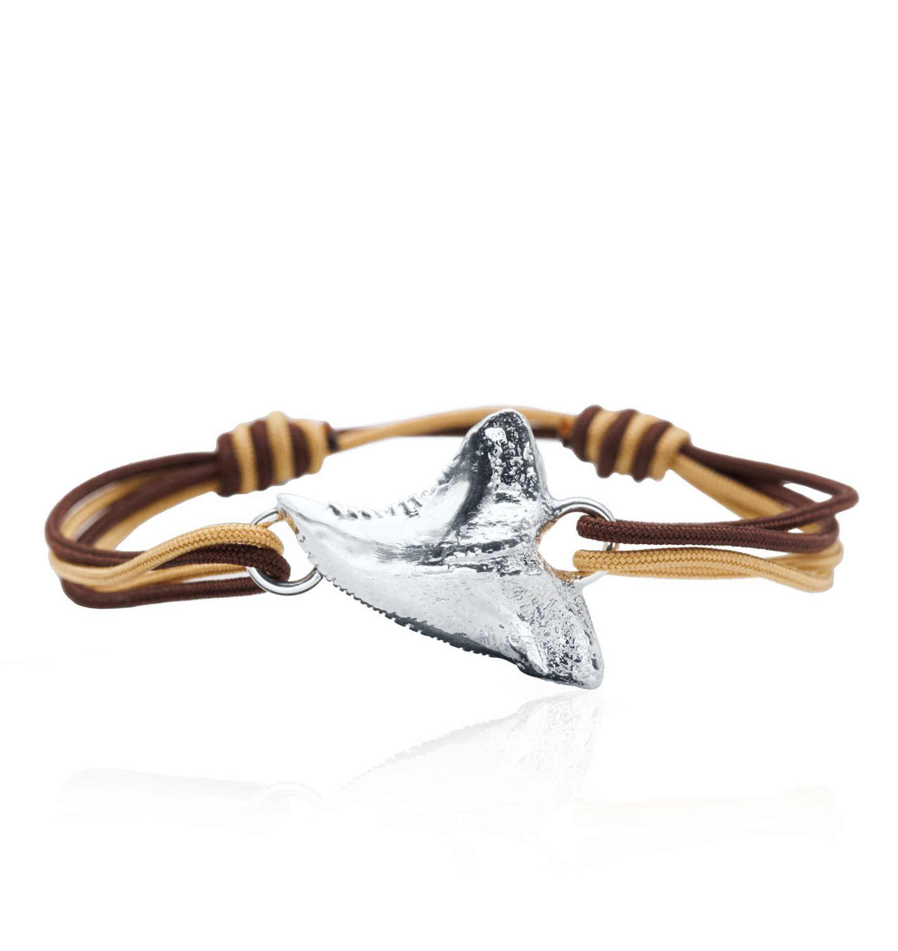 Shark's Tooth Tie Bracelet CBS-SHARK TIE-SS - CB Stark Jewelers
