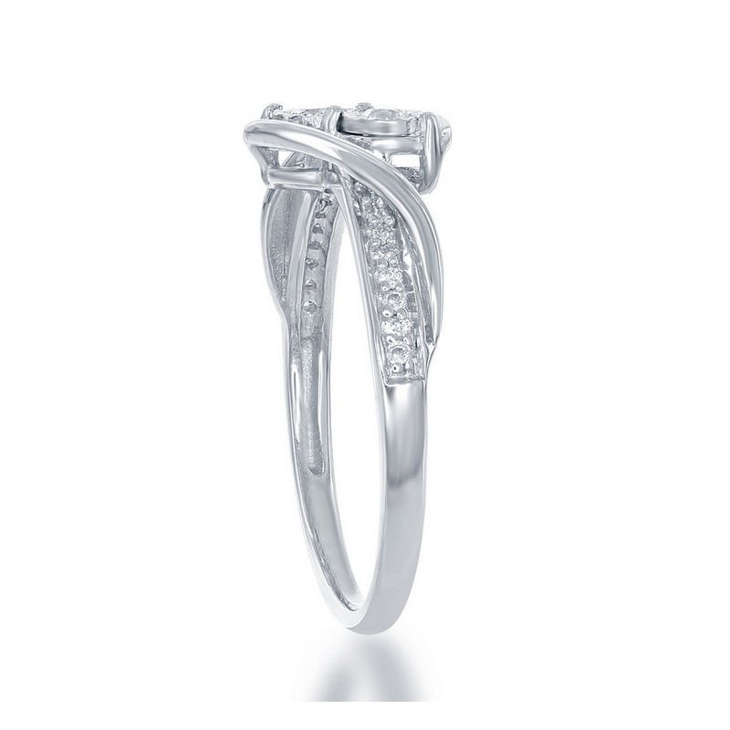 Fashion Jewelry Collection 1/6ctw. Diamond 2-Stone Illusion