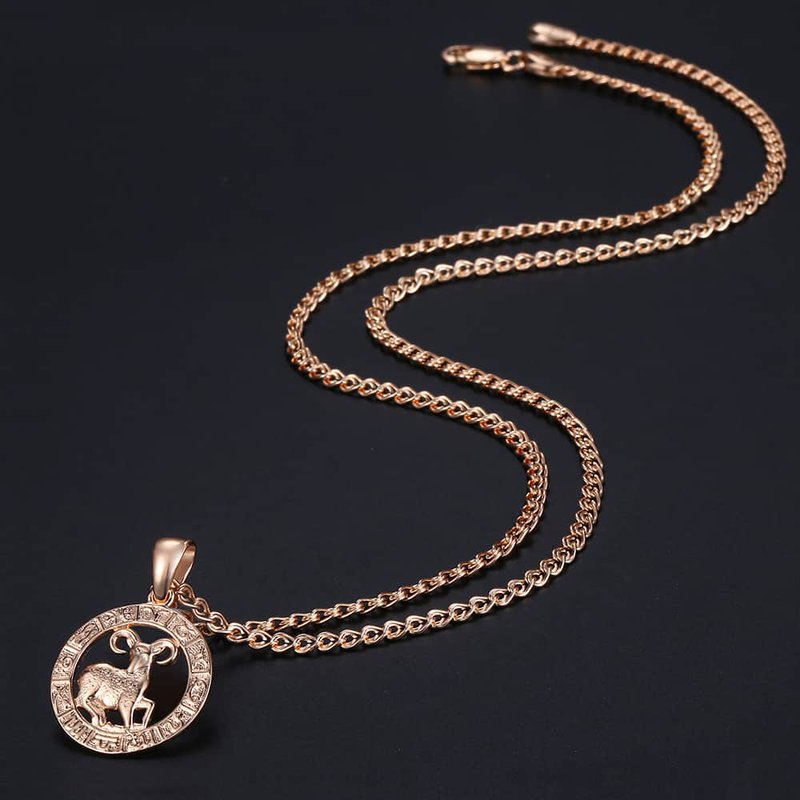 Virgo - Diamond Zodiac Constellation Pendant Necklace In 18kt Gold - Foto 12