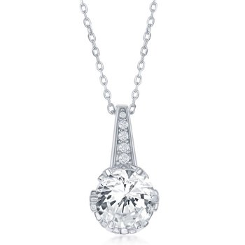 アクセサリー kan Fashion Jewelry Collection Sterling Silver Round CZ Center