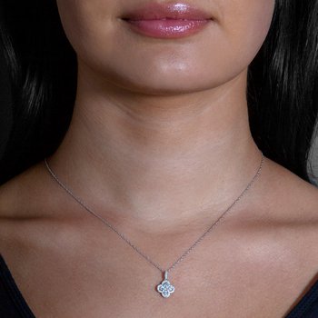 Signature Collection 5/8ct. Diamond 14k White Gold Clover
