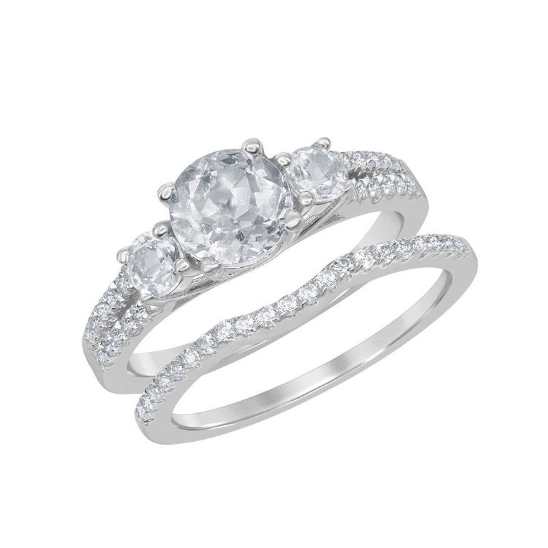 Fashion Jewelry Collection Sterling Silver White Topaz