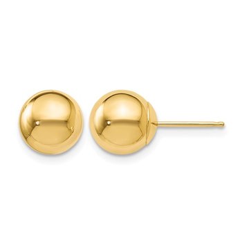 14ky 8mm Polished Ball Post Stud Earrings 425-03664