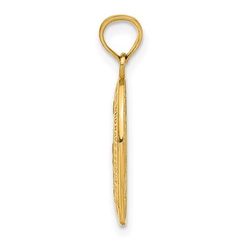 14ky Miraculous Medal Oval Pendant 432-00355