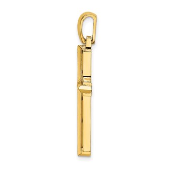 10ky Polished Beveled Cross Pendant 432-00358