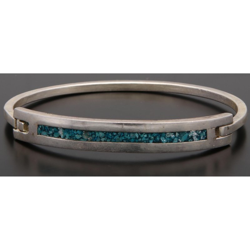Estate Jewelry Mexico Alpaca Sterling Silver Crushed