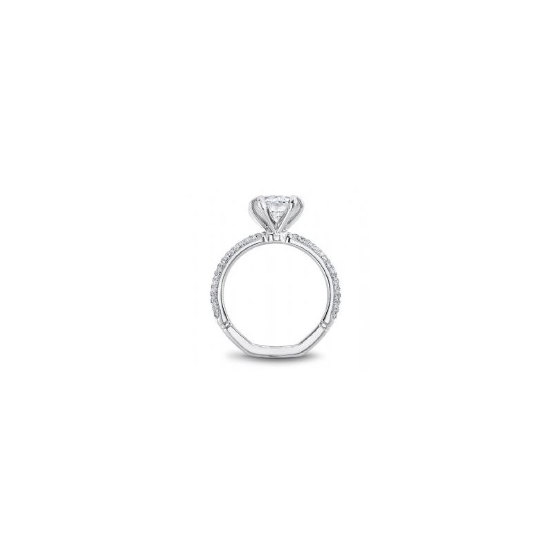 Noam Carver White 18 Karat Open Prong Solitaire Round Engagement Ring