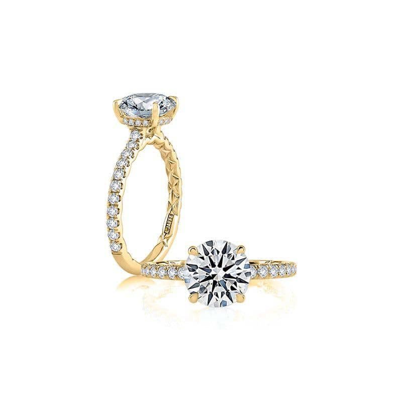 Halo Style Faceted Engagement Ring main image 0