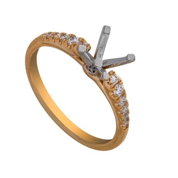 Kesslers .04ct. t.w. Diamond Engagement Ring in 14K White