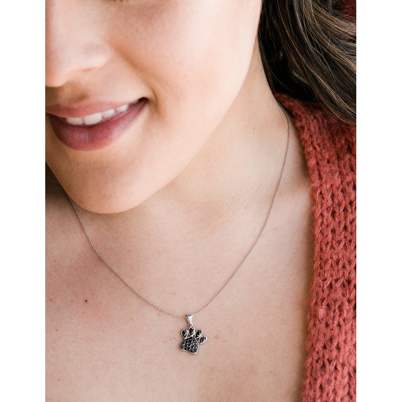 Kesslers 1/2ct. t.w. Color Enhanced Black Diamond Paw Print