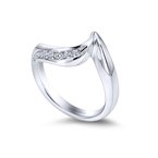 Gabriel & Co 1/5ct. t.w. Diamond Wedding Ring in 14K White Gold SAMWL304424