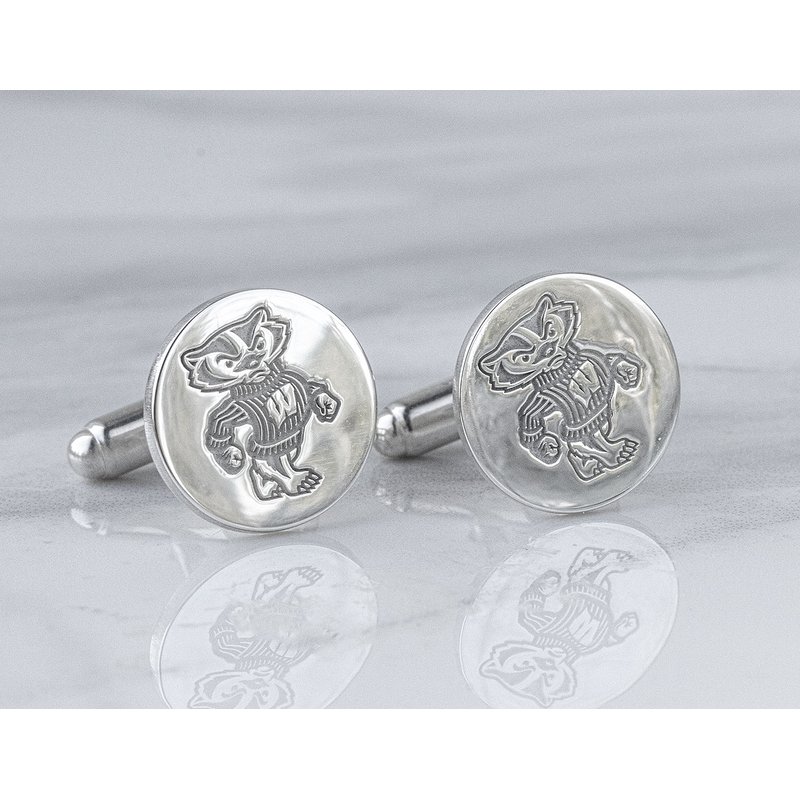 WI Proud Rhodium-Plated LogoArt University of Wisconsin Badger