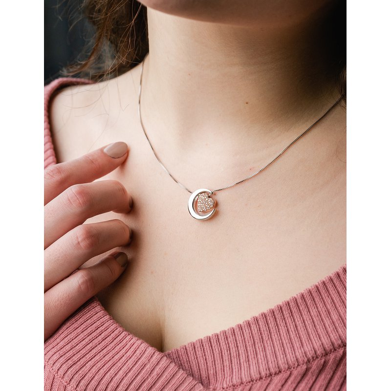 Moon & Back .01ct. t.w. Diamond 'Love U to the moon & back