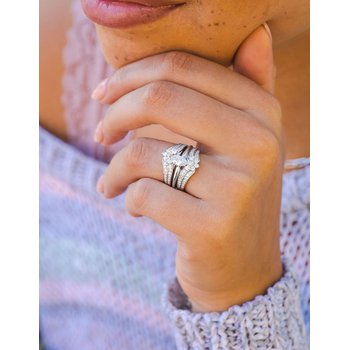 1/2ct. Marquise Cut Diamond Engagement Ring in 14K White Gold BSOLM318367