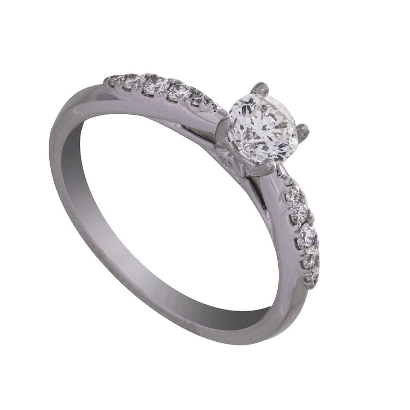 Kesslers 3/5ct. t.w. Kessler 81 Diamond Engagement Ring in 14K White