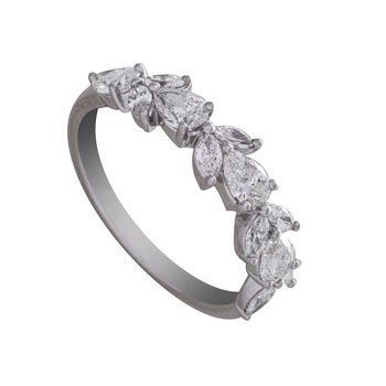 トランプ Remedies Madison x Schneider Sylvie Three Stone Marquise Engagement Ring - Melisandre