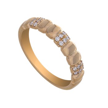 Kesslers Script Mama Ring in 14K Yellow Gold KGRNG350077