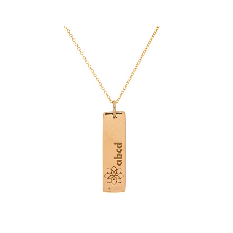 Hope Collection .004ct. Diamond Bar Pendant in 14K Yellow Gold ...