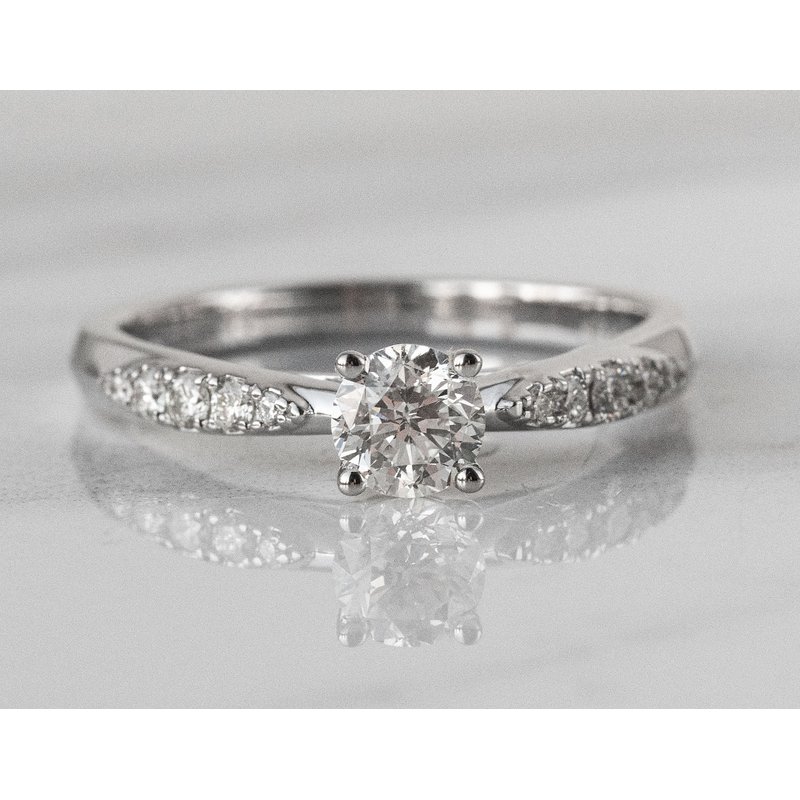 Kesslers 3/5ct. t.w. Kessler 81 Diamond Engagement Ring in 14K White