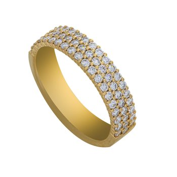 Kesslers Script Mama Ring in 14K Yellow Gold KGRNG350077
