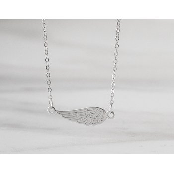 Angel Wing Necklace in 14K White Gold KGPEN338510