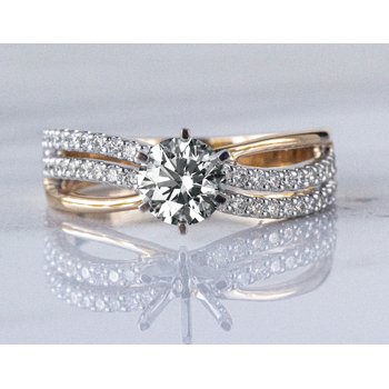 1/3ct. t.w. Diamond Engagement Ring in 14K Yellow and White Gold BURD331070