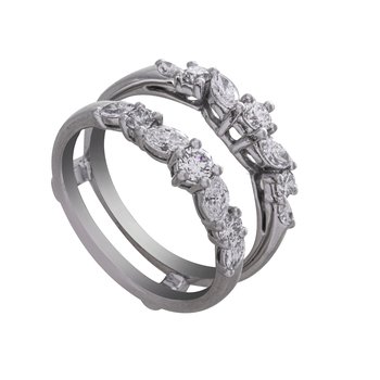 Kesslers 1/2ct. t.w. Round Cut Diamond Anniversary Ring in