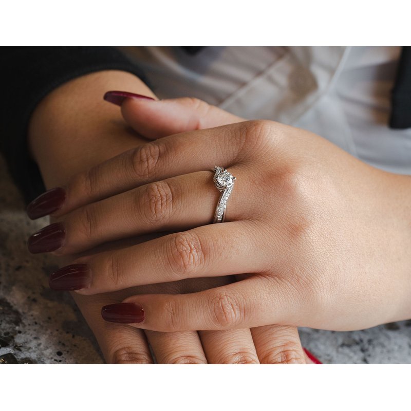 Kesslers 7/8ct. t.w. Round Cut Kessler 81 Diamond Engagement Ring in