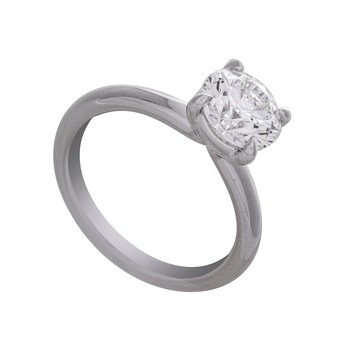 2ct. Round Cut Newborn Lab Created Solitaire Engagement Ring in 14K White Gold BSOLN345171