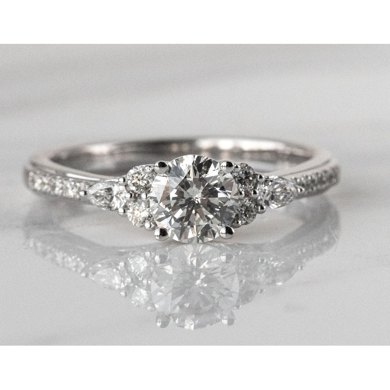 Kesslers 1ct. t.w. Kessler 81 Round Cut Diamond Engagement Ring in 14K