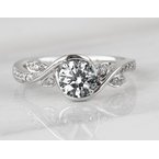 Kesslers 1/10ct. t.w. Diamond Engagement Ring in 14K White Gold BURD319258