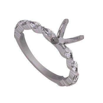 Kesslers 2/5ct. t.w. Diamond Engagement Ring in 14K White