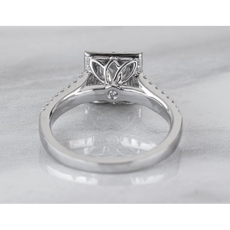 Flower Petal 1 2/5ct. t.w. Princess Cut Newborn Lab Created Engagement