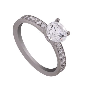 1/4ct. t.w. Diamond Engagement Ring in 14K White Gold BURD335219