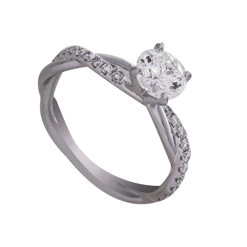 Kesslers 1 1/5ct. t.w. Kessler 81 Round Cut Diamond Engagement Ring in