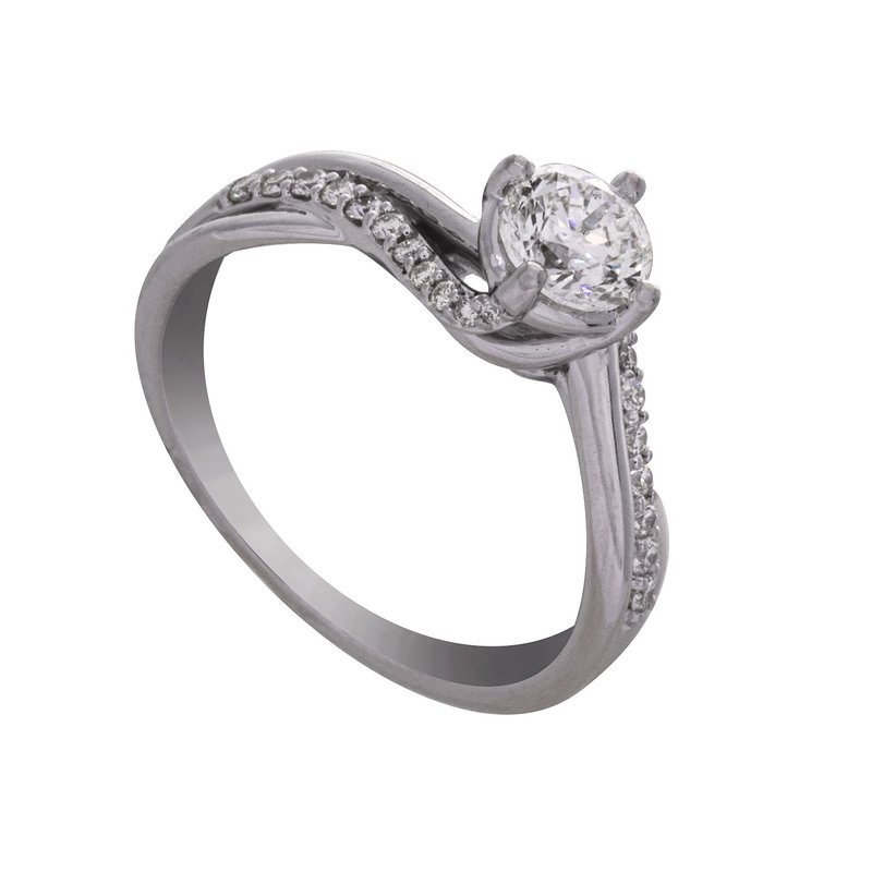 Kesslers 7/8ct. t.w. Round Cut Kessler 81 Diamond Engagement Ring in