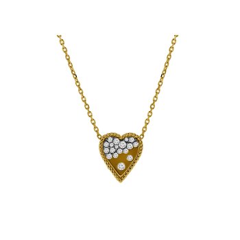 02ct tw Diamond Love Necklace in Sterling Silver JND22-0454