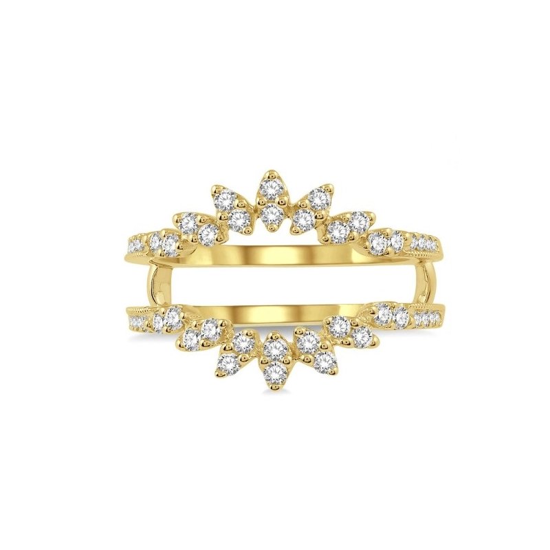 1/2ct tw Diamond Wedding Ring Guard in 14K Yellow Gold JWN22-0492 ...