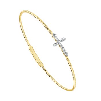 1/2ct tw Diamond Flexi Collection Bangle Bracelet in 14K