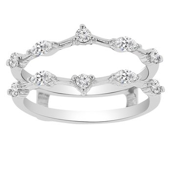 1/10ct tw Diamond Journey Fashion Ring in 10K White Gold