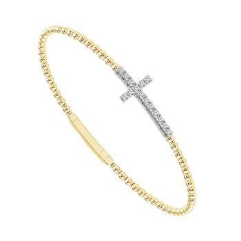 1/2ct tw Diamond Flexi Collection Bangle Bracelet in 14K