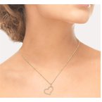 1/4ct tw Diamond Heart Necklace in 10K Yellow Gold  JND22-0446