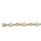 3 3/4ct tw Diamond Thousand Points of Light Fashion Bracelet in 18K Yellow & White Gold TFDT300141