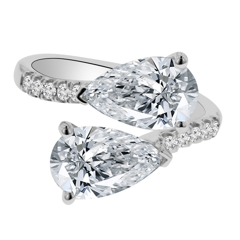 4 1/8ct tw NewBorn Lab Created Diamond "Toi et Moi" Ring in 14K White