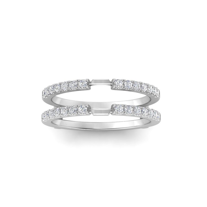 1/4ct tw Diamond Wedding Ring Guard in 14K White Gold JWN22-0483 ...
