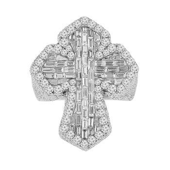 2 1/2ct tw Diamond Nail Cross Pendant in 14K White Gold