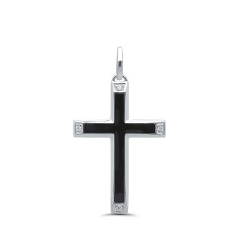 2 1/3ct tw Diamond Cross Pendant in 14K Yellow & White Gold